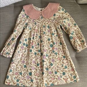 Zara- Knitted Bib Collar Dress (Girls 5-6 yrs)